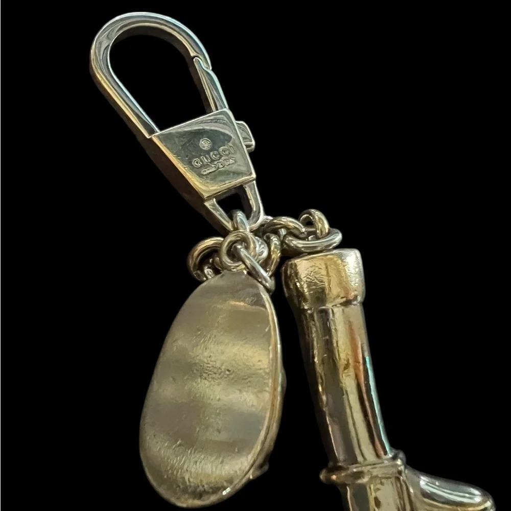 Gucci Silver Equestrian Key Holder or Bag Charm